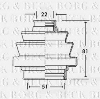 BORG & BECK bcb2270 -  Пыльник, приводной вал